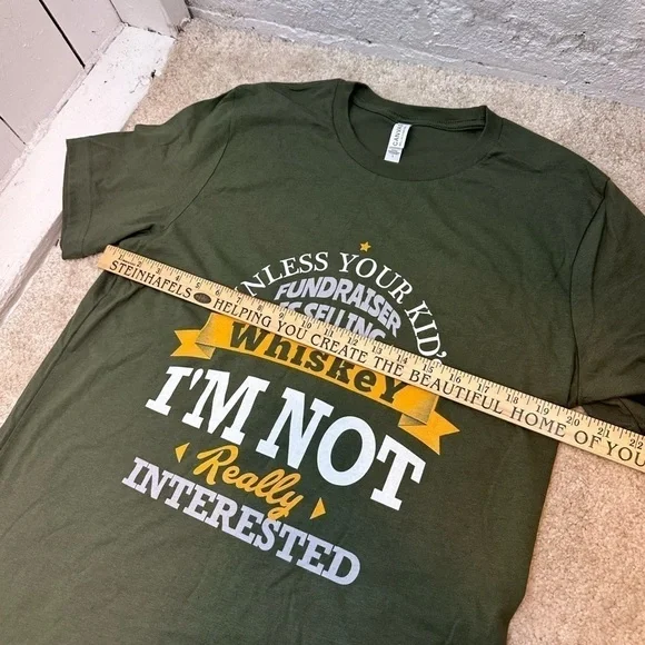 Sarcastic Men’s T-shirt Unless your kids fundraiser is selling whiskey Size L - Picture 7 of 10